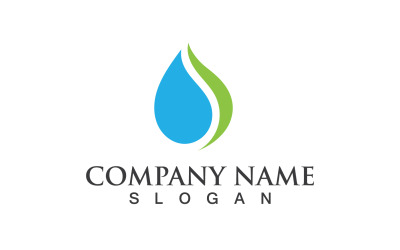 Logotipo y símbolo de gota de agua Nature V9