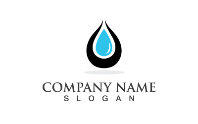 Water Drop Logo And Symbol Nature V7