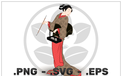 Desenho vetorial de arte tradicional japonesa