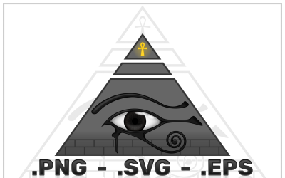 Diseño del vector de la pirámide del antiguo Egipto