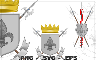 Medieval Coat Of Arms Vector Design