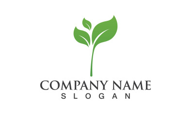 Hoja Verde Naturaleza Logo Símbolo Vector V7