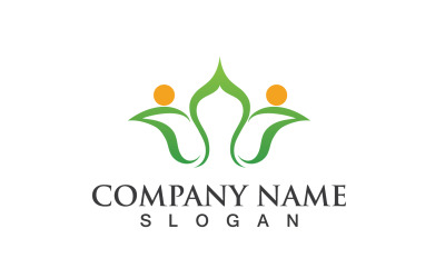Logo Fiore Di Loto E Icona Vettore V1