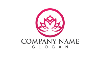 Logo Fiore Di Loto E Icona Vettore V30