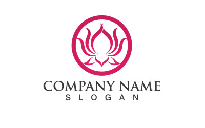 Lotus Çiçeği Logo Ve Simge Vektör V26