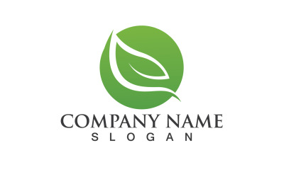 Lövgrön Natur Logo Symbol Vector V17