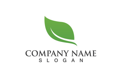 Lövgrön Natur Logo Symbol Vector V19