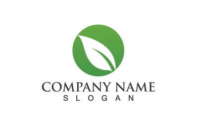 Lövgrön Natur Logo Symbol Vector V32