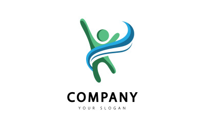 éxito, gente, logotipo, vector, símbolo, v3