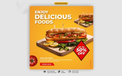Foods Social Media Post Templates