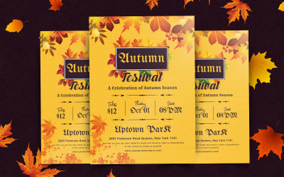 Impressão de Folheto do Festival do Meio Outono e Modelo de Mídia Social-08