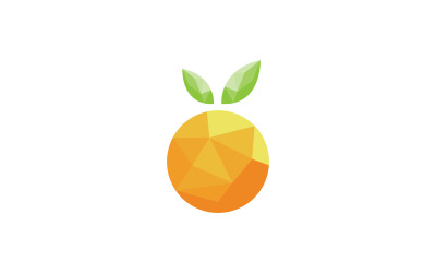 Naranja Fruta Fresca Logo Vector Símbolo V2
