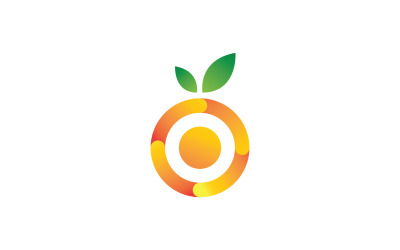 Naranja Fruta Fresca Logo Vector Símbolo V8