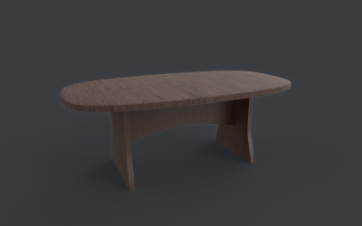 Nowoczesny stół biurowy Model 3D