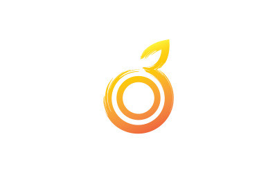 Orange Fresh Fruit Logo Vector Symbol V3