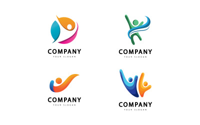 Successo persone Logo Vector Symbol V9