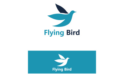 Elemento de símbolo y logotipo de vuelo de pájaro V8