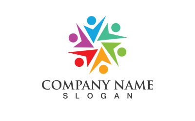 Logotipo de la comunidad del equipo del grupo de personas V4