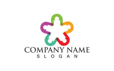 Logotipo de la comunidad del equipo del grupo de personas V5