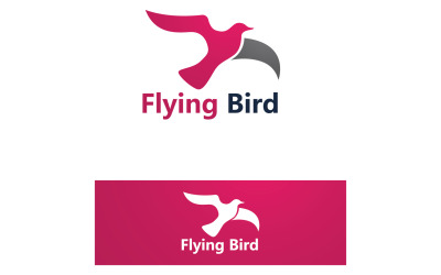 Vogel-Fliegen-Logo und Symbolelement V7