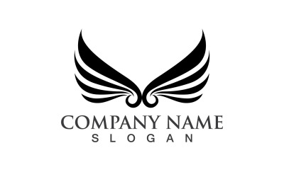 Wing Falcon Logo y símbolo Vector V10
