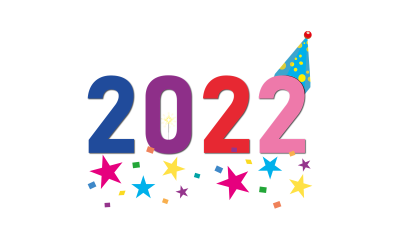 2022 Colorful Font Vector