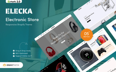 Elecka - Responsives Shopify-Theme für elektronische Geschäfte