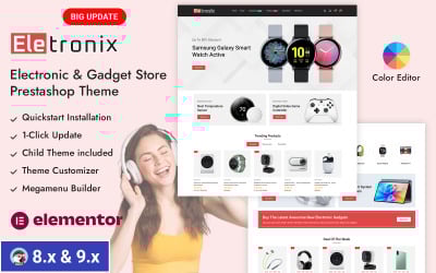 Eletronix - Electronics and Computers Store Prestashop Responsive Theme