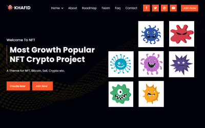 Khafid - NFT & Portfolio Html5 mall för målsida