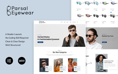 Parsal - Modeglasögon | Receptbelagda glasögon och solglasögon WordPress-tema