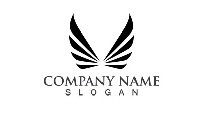 Wing Falcon Logo y símbolo Vector V21