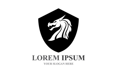Dragon Head Logo Ve Sembol Vektör V2