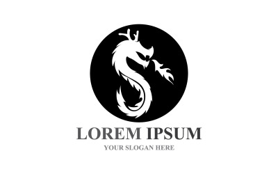 Dragon Head Logosu Ve Sembol Vektör V9