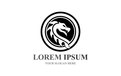 Ejderha Baş Logosu Ve Sembol Vektör V14