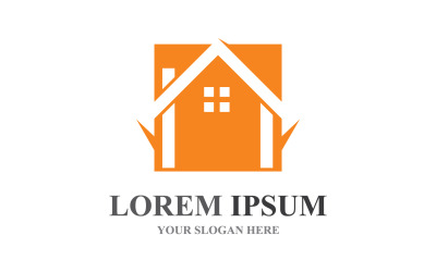 Propiedad y construcción Inicio Logo Design V7