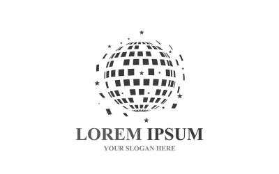 Tel Dünya Logo Şablonu Vektör Şablon Tasarımı V7