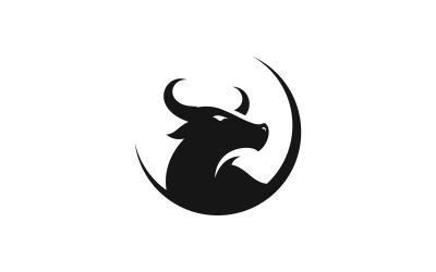 Stier-Logo-Vektorsymbol V8