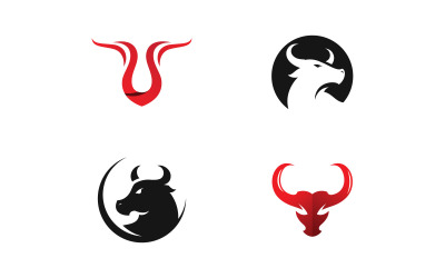 Symbole de vecteur de logo de taureau V10