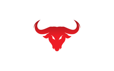 Symbole de vecteur de logo de taureau V5