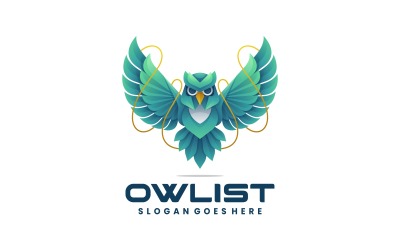Vector Owl Gradient Logo šablona