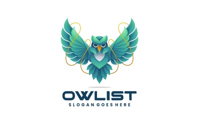 Vector Owl Gradient Logo Template