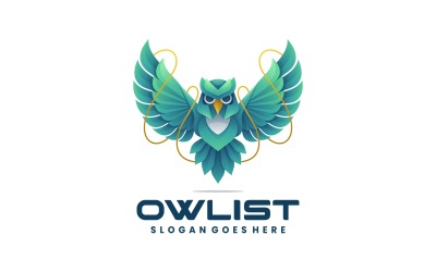 Vector Owl Gradient Logo Template