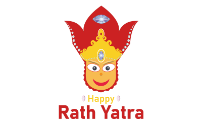 Boldog Rath Yatra illusztráció vektor