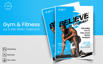 Gym and Fitness Flyer Print and Social Media Template-08
