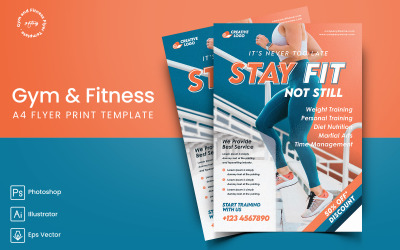 Gym en Fitness Flyer Print en Social Media Template-06