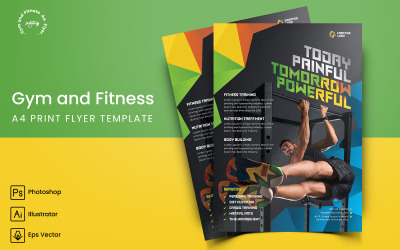 Gym och Fitness Flyer Print och Social Media Mall-10