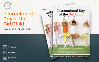 International Day of the Girl Child Flyer Print and Social Media Template