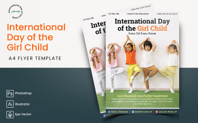International Day of the Girl Child Flyer Print och Social Media Mall