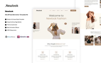 Newlook – Fashion and Clothing WordPress Elementor Template Kit