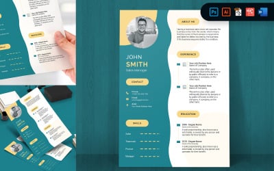 Sales Manager CV Resume Print Template